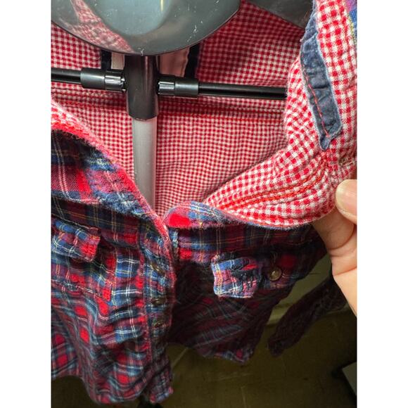 Abercrombie & Fitch Women's Plaid Flannel Long Sleeve Shirt, Size S - Picture 7 of 10